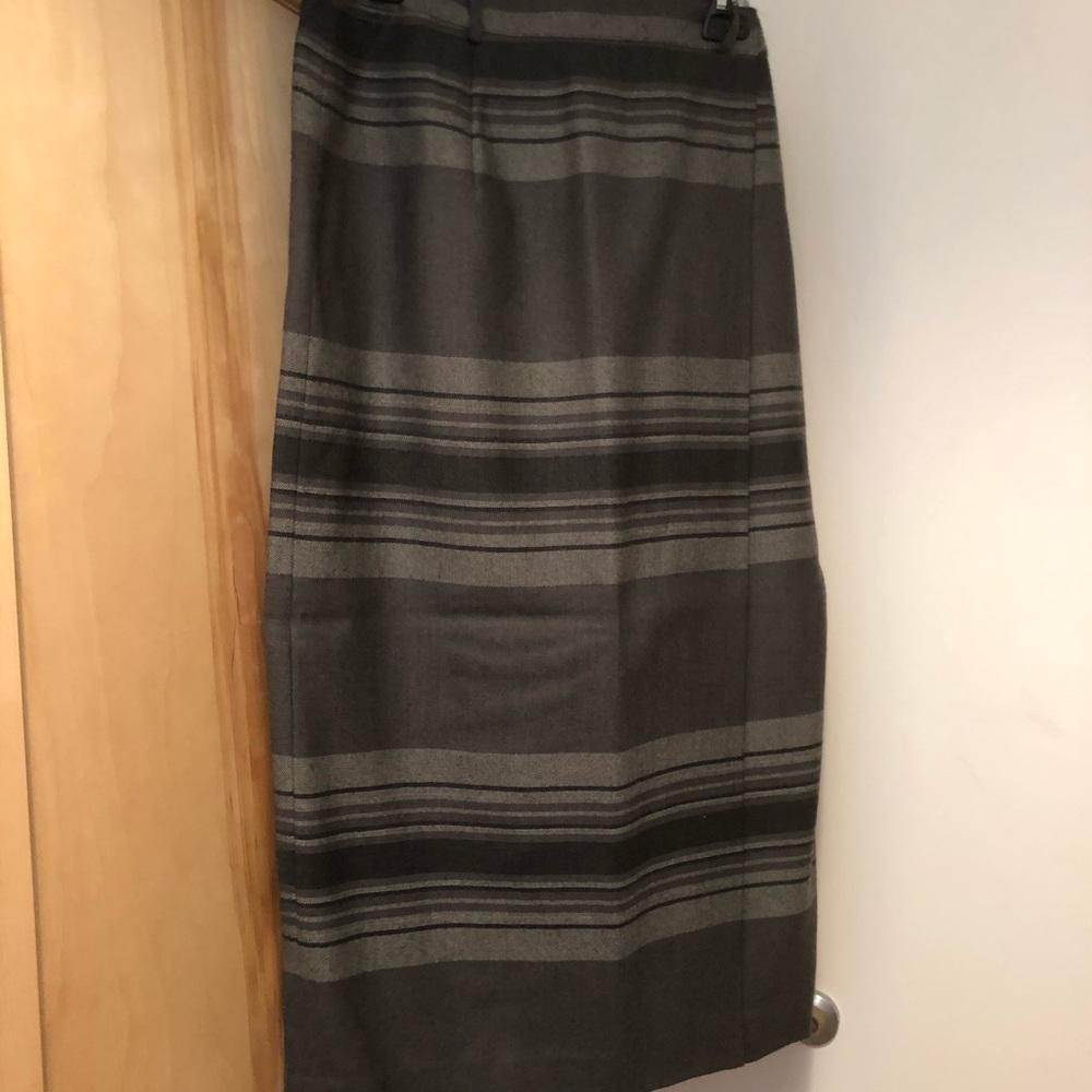 NWT Vintage Ralph Lauren gray wool wrap maxi skirt